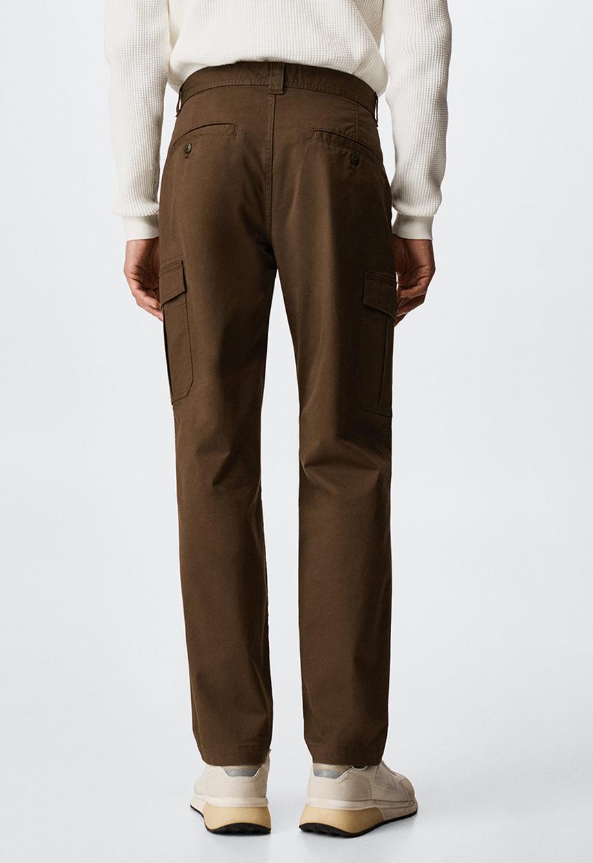 MANGO - Trousers cargo pkt daniel - brown 