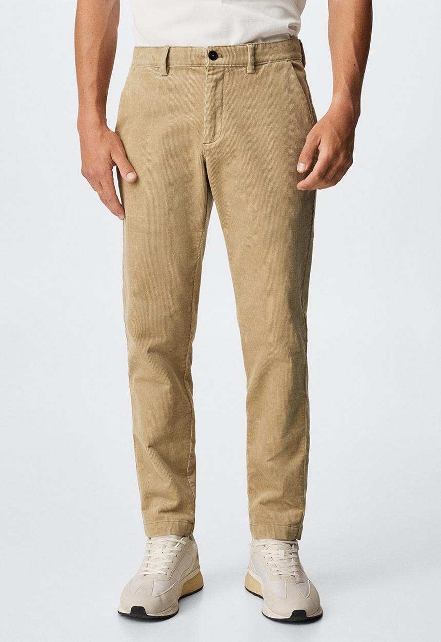 MANGO - Trousers berdam - beige
