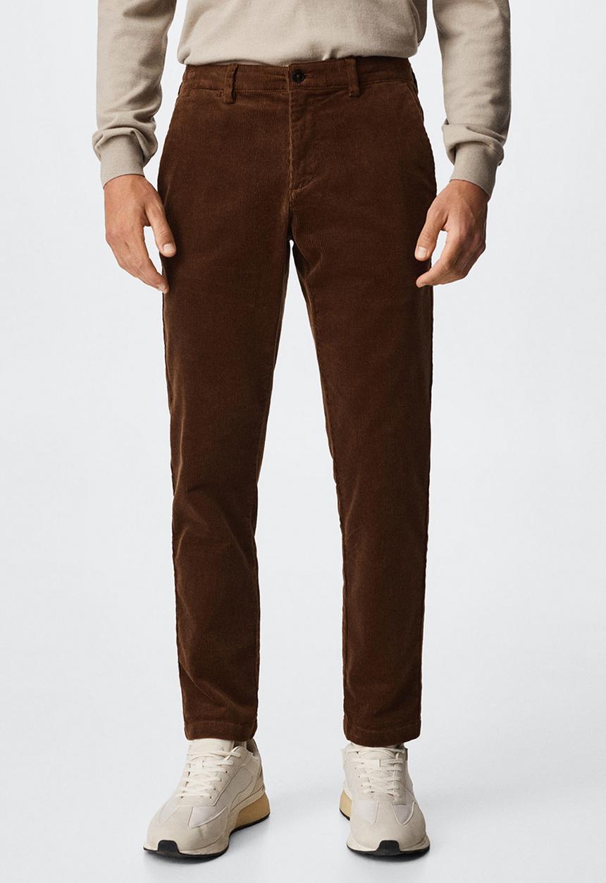 MANGO - Trousers berdam - tobacco brown
