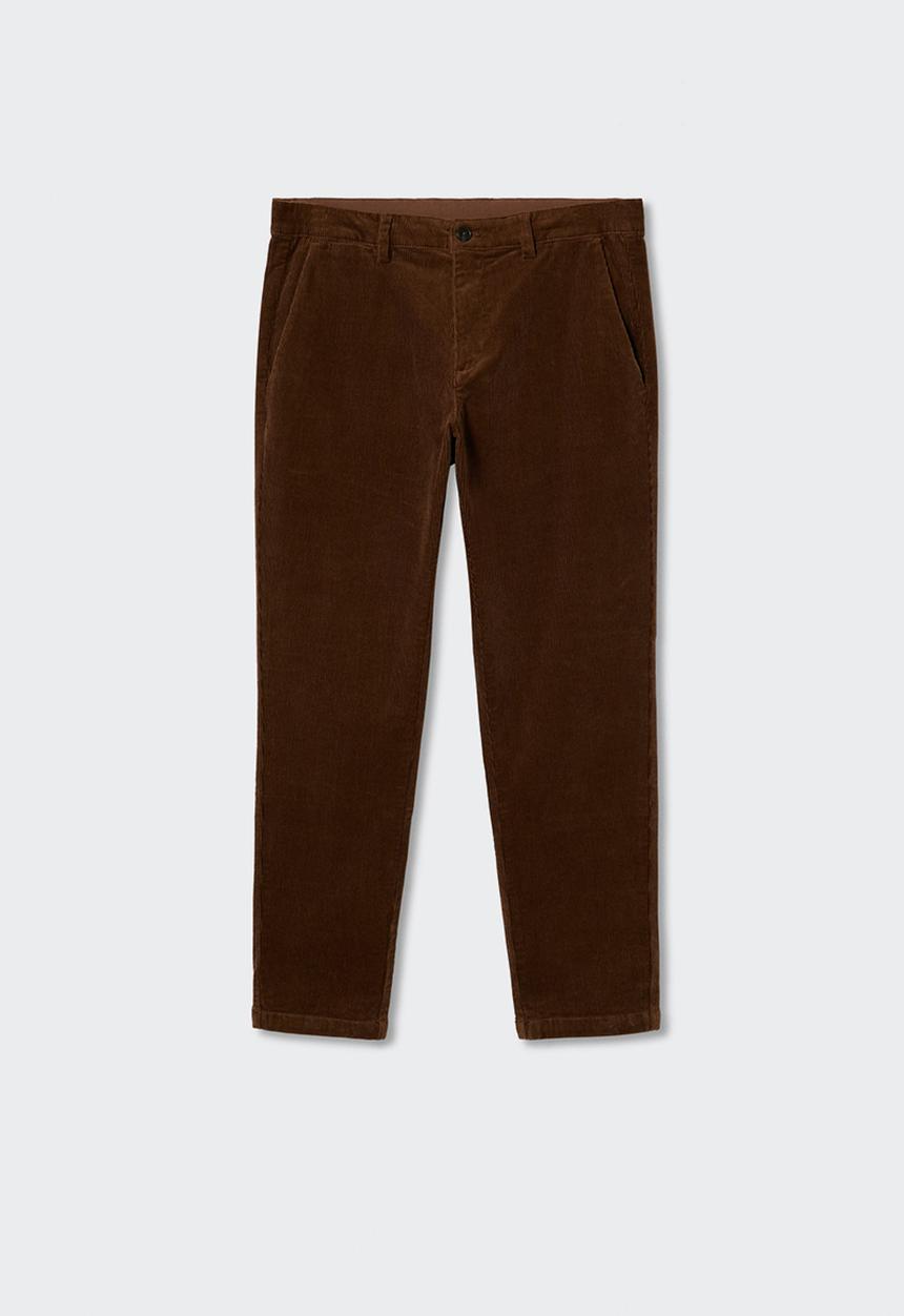 MANGO - Trousers berdam - tobacco brown