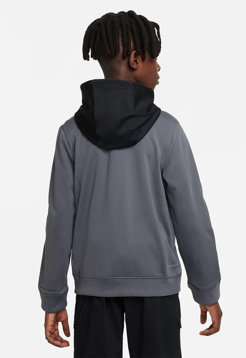 Nike - B nsw repeat sw pk fz hoodie - iron grey/black/sesame