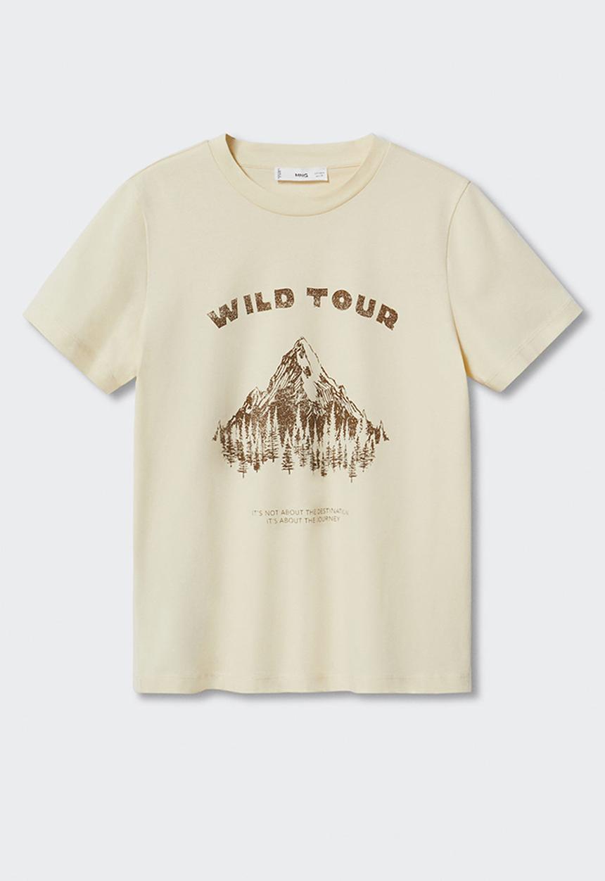 MANGO - T-shirt arizona - light beige