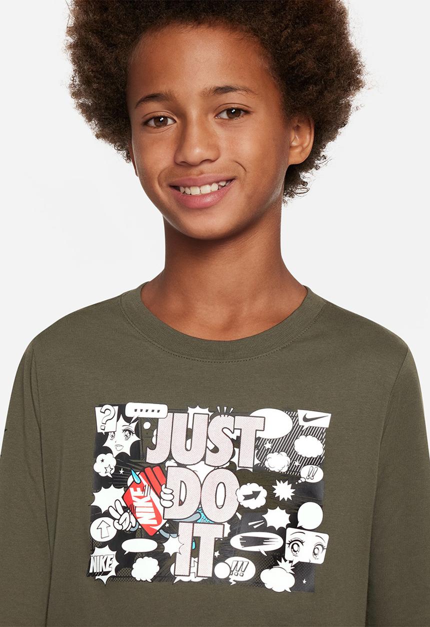 Nike - U nsw ls tee boxy sleeve sp23 - cargo khaki