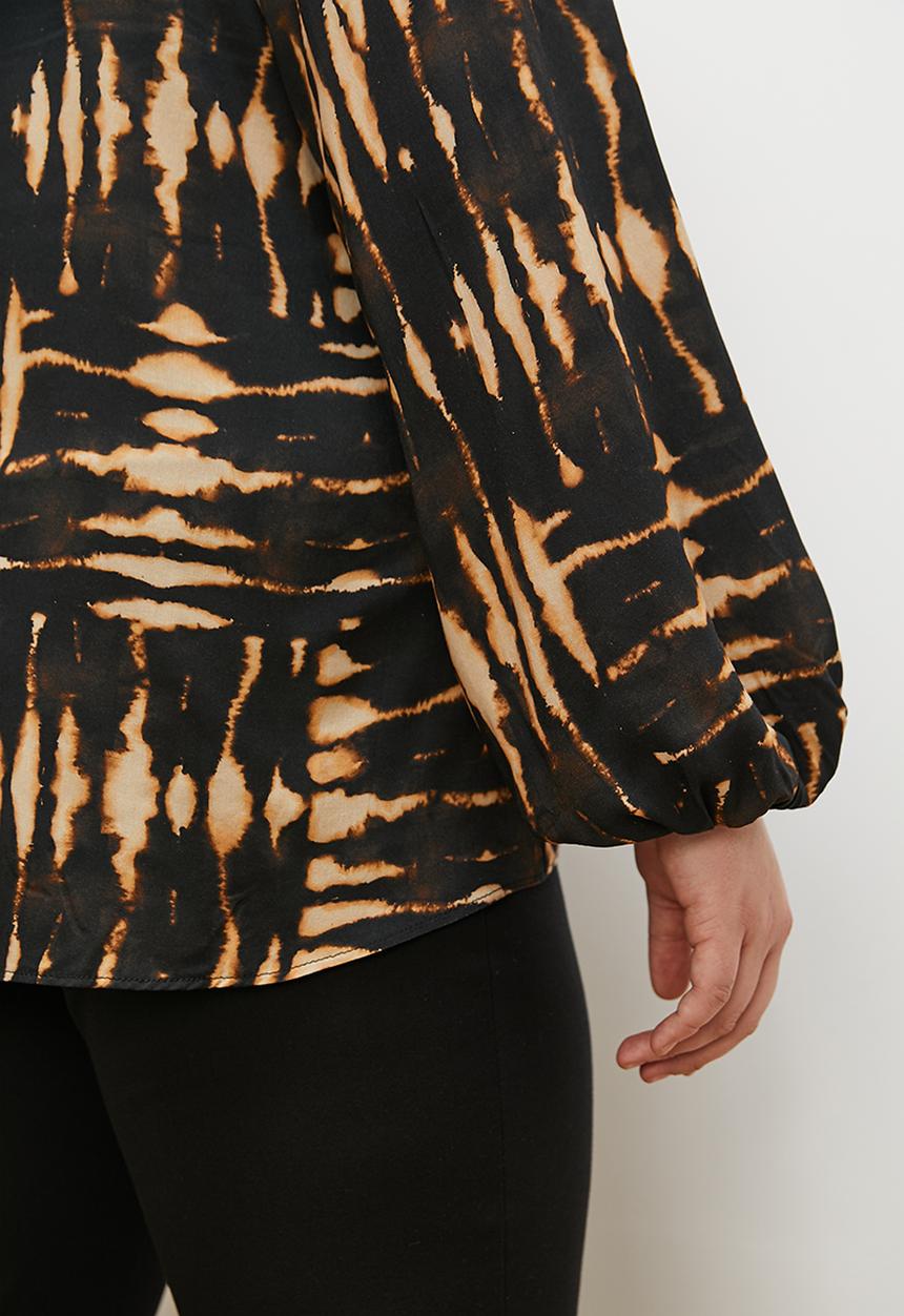 edit Plus - V neck blouse - multi 