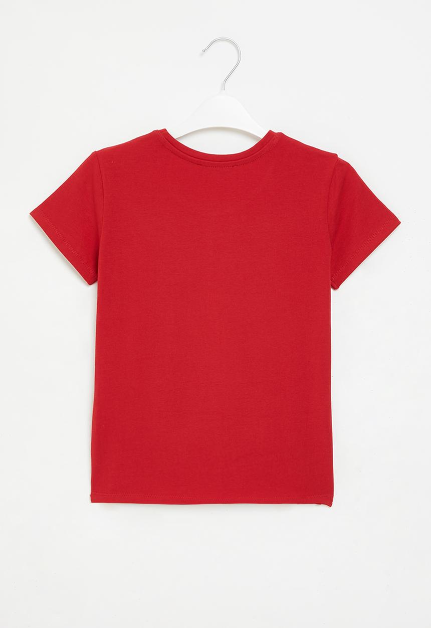 SISSY BOY - Heart throb: regular fit top with short sleeves - red