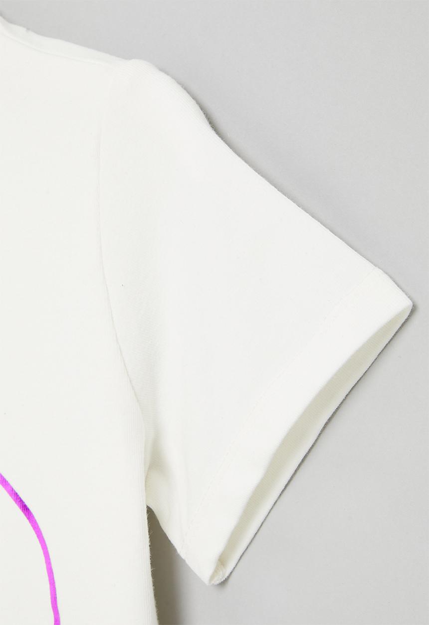 SISSY BOY - Heart throb: regular fit top with short sleeves - off white