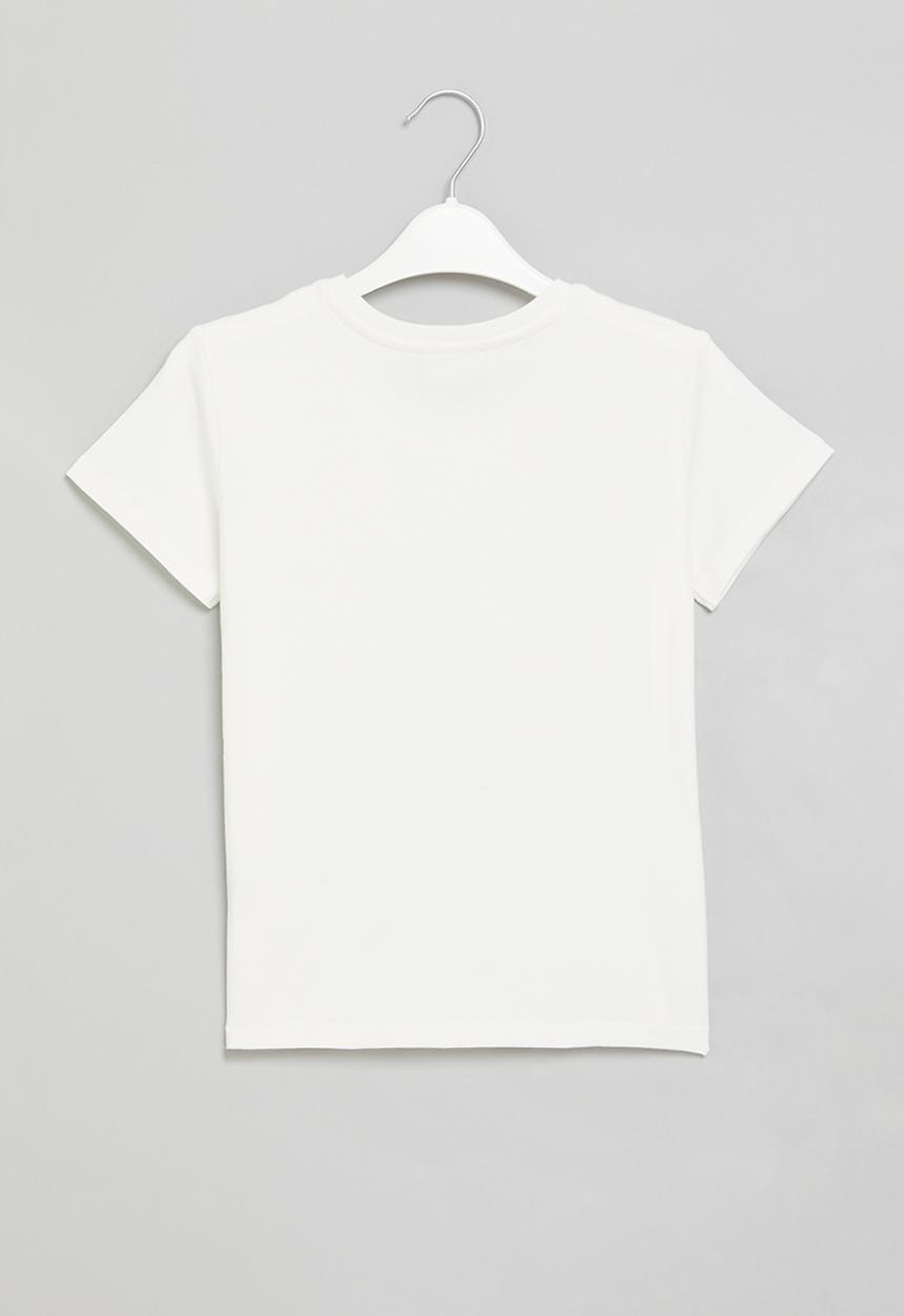 SISSY BOY - Heart throb: regular fit top with short sleeves - off white