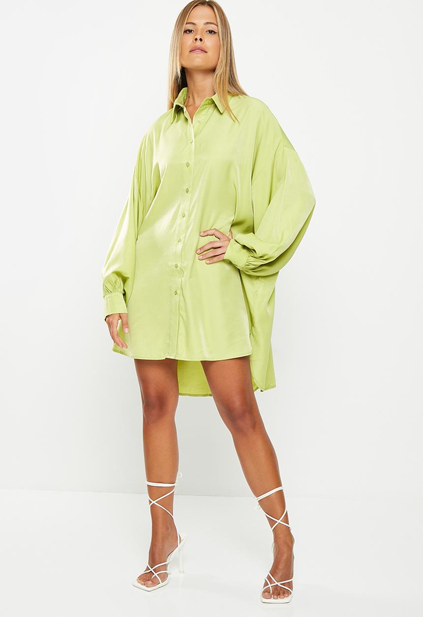 Glamorous - Oversized shirt dress - green