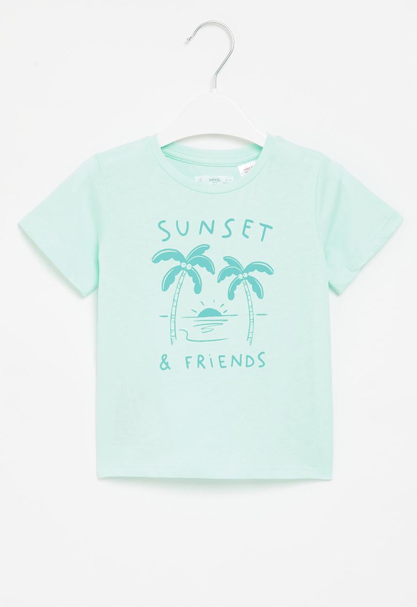 MANGO - T-shirt playa - green