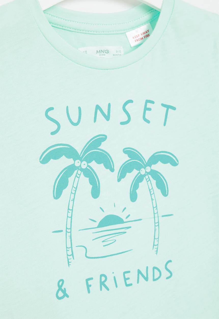 MANGO - T-shirt playa - green