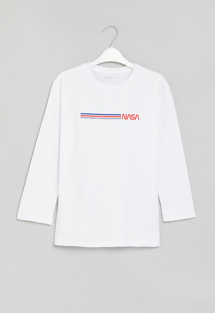 Superbalist - Boys nasa long sleeve T-shirt - white