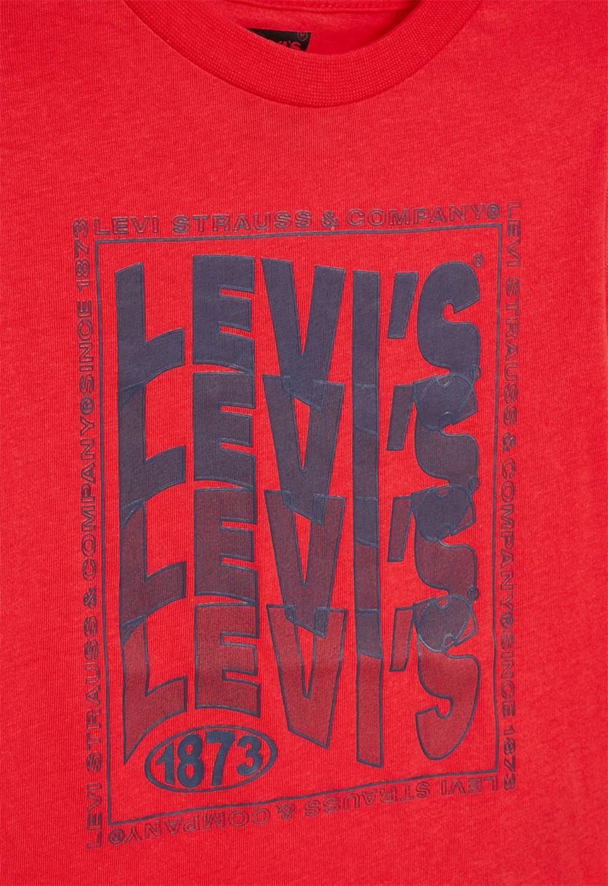 Levi’s® - Lvb wavy logo tee shirt - tomato