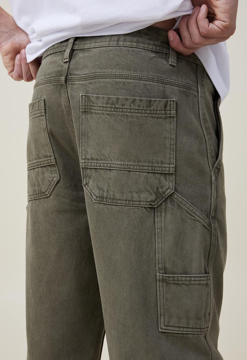 Cotton On - Baggy jean - worker washed olive