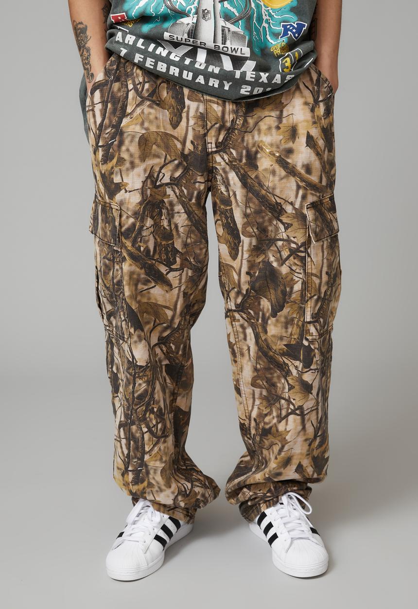 Factorie - Baggy rip stop cargo pant - woodland camo