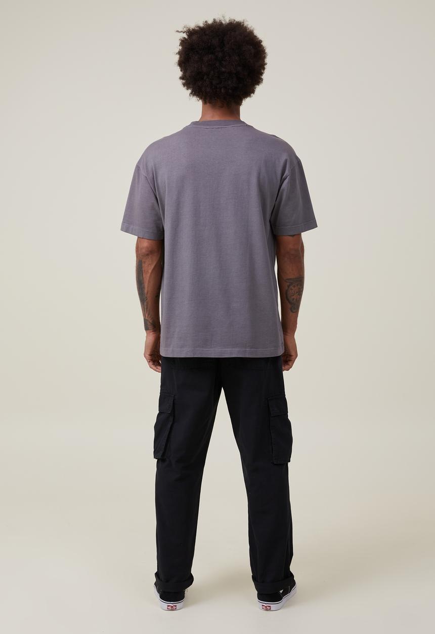 Cotton On - Elastic worker pant - washed black cargo