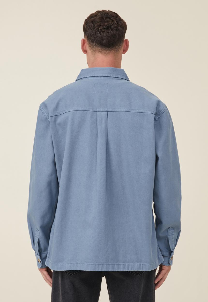 Cotton On - Heavy overshirt - chalk blue twill