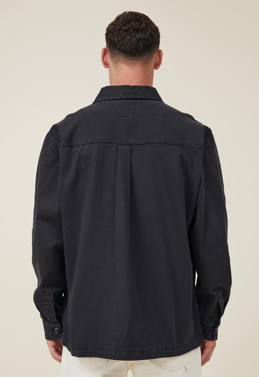 Cotton On - Heavy overshirt - grunge black twill
