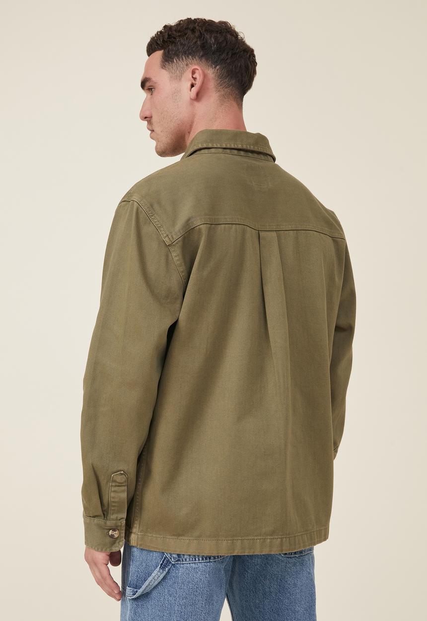 Cotton On - Heavy overshirt - khaki twill