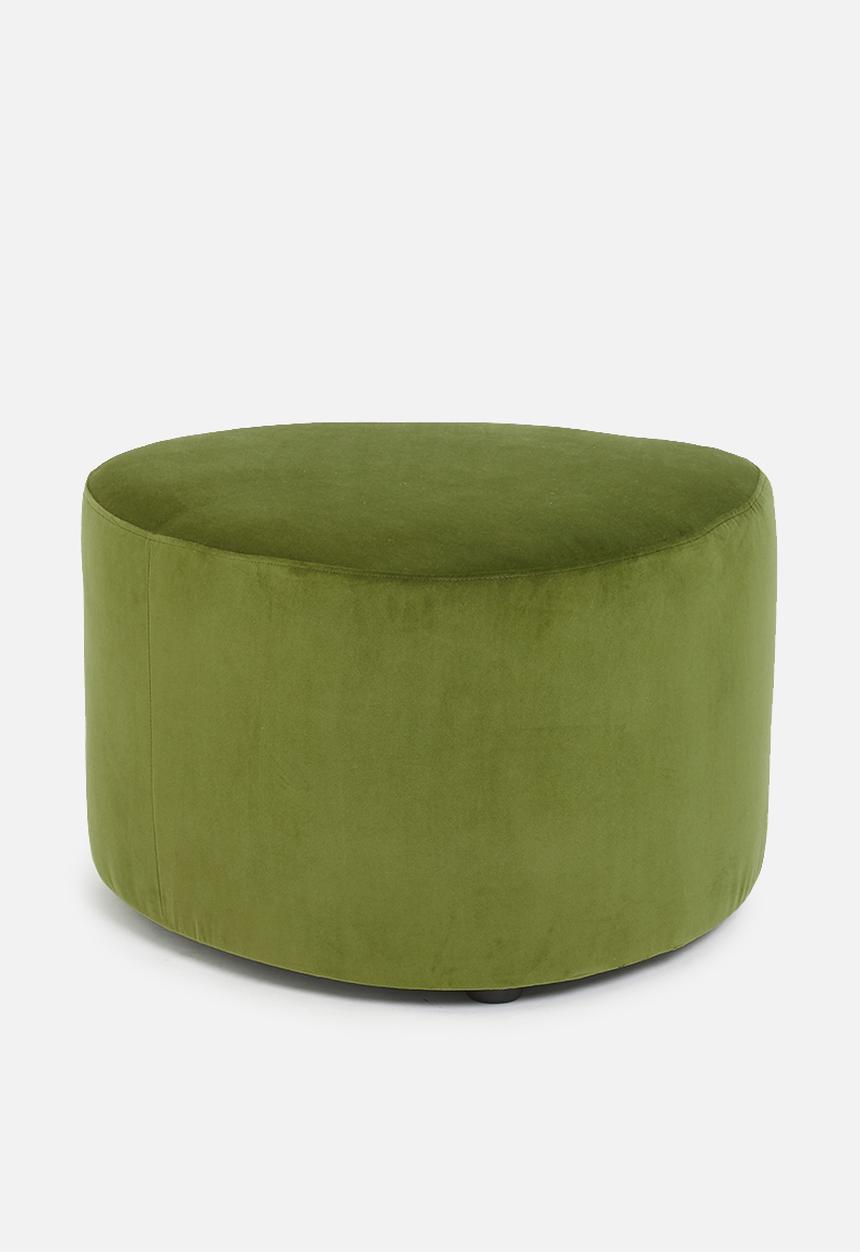 Sixth Floor - Alder large ottoman - olive