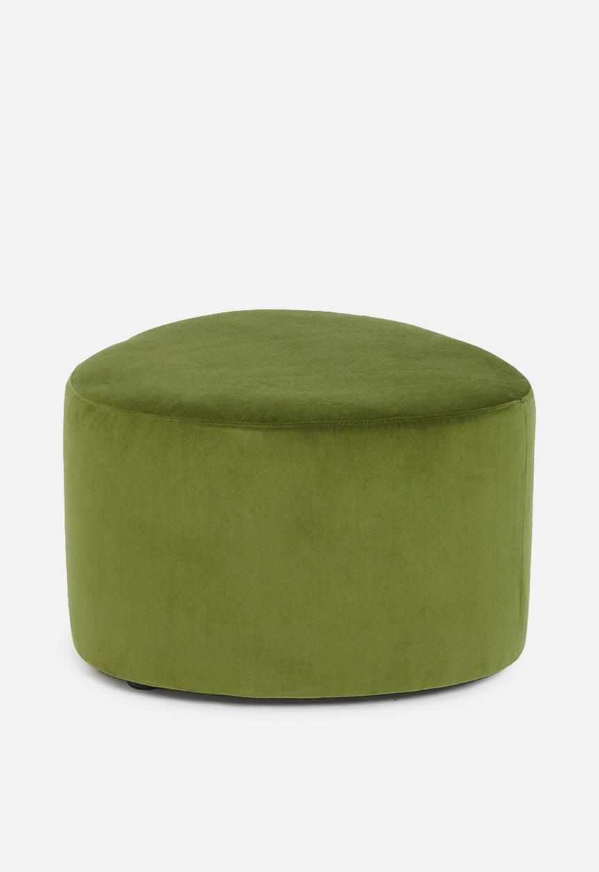 Sixth Floor - Alder large ottoman - olive