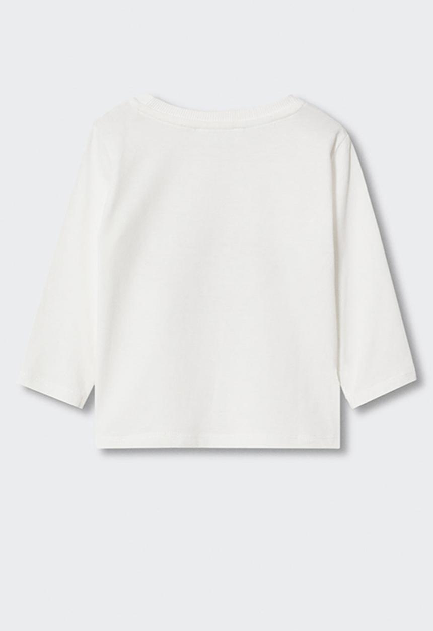 MANGO - T-shirt  baseball - white