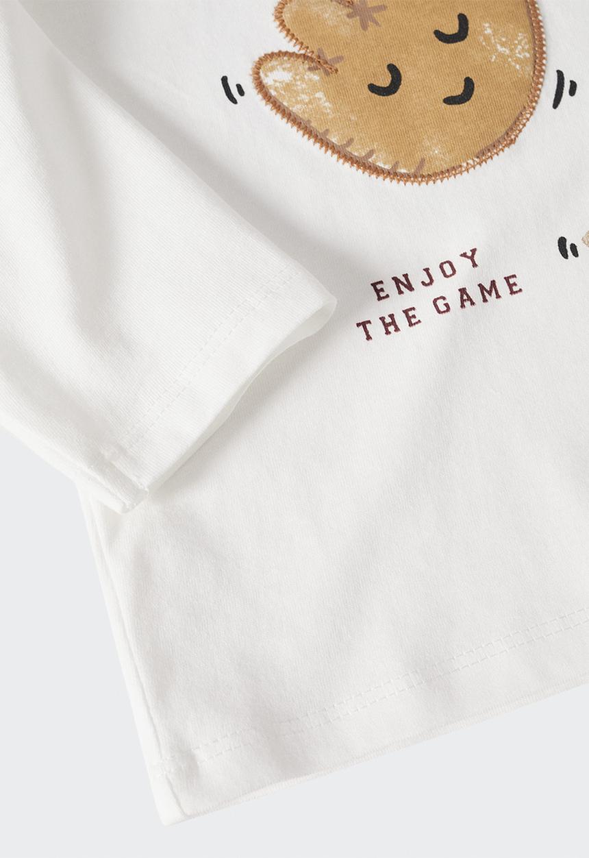 MANGO - T-shirt  baseball - white