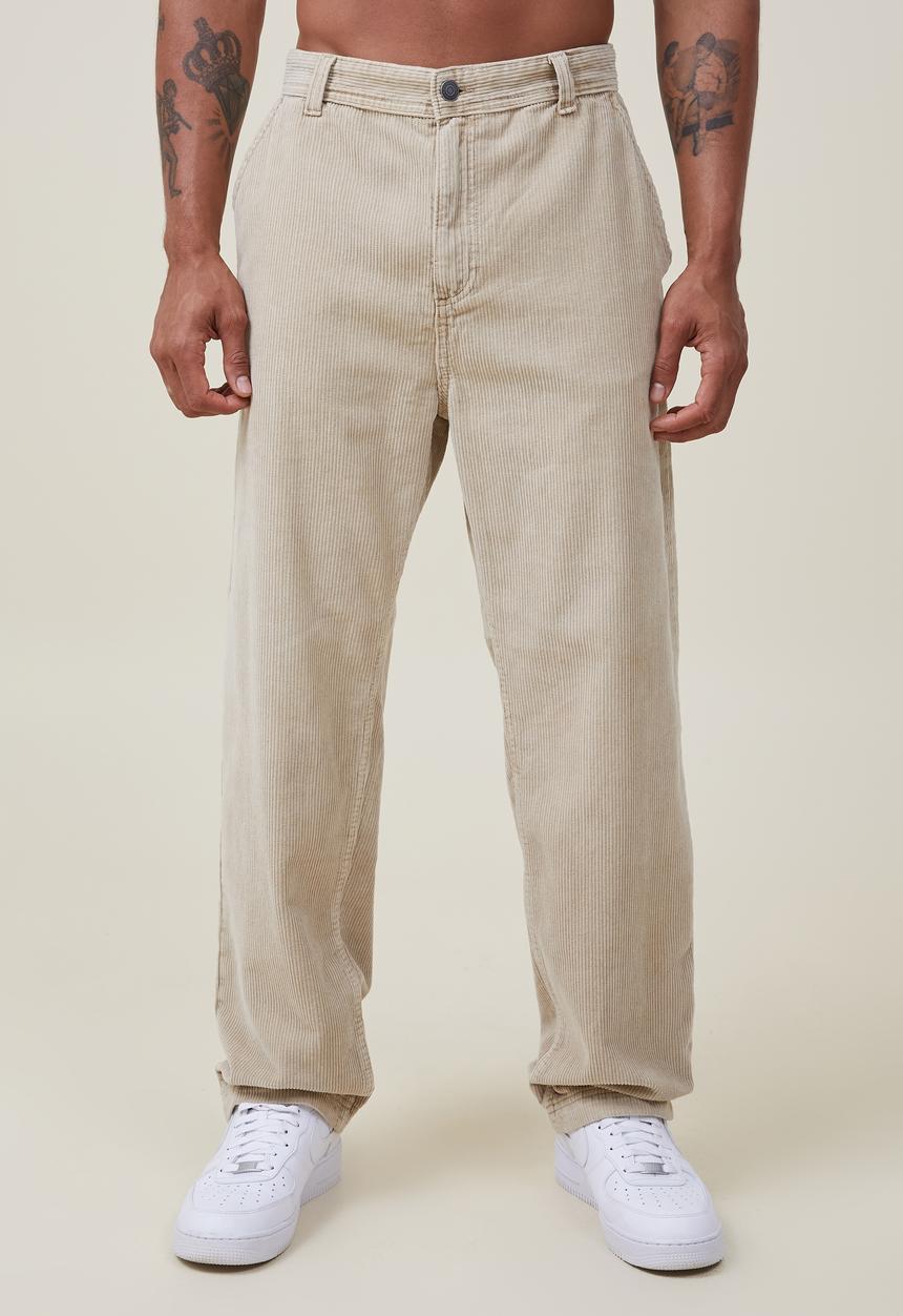 Cotton On - Loose fit pant - sand cord