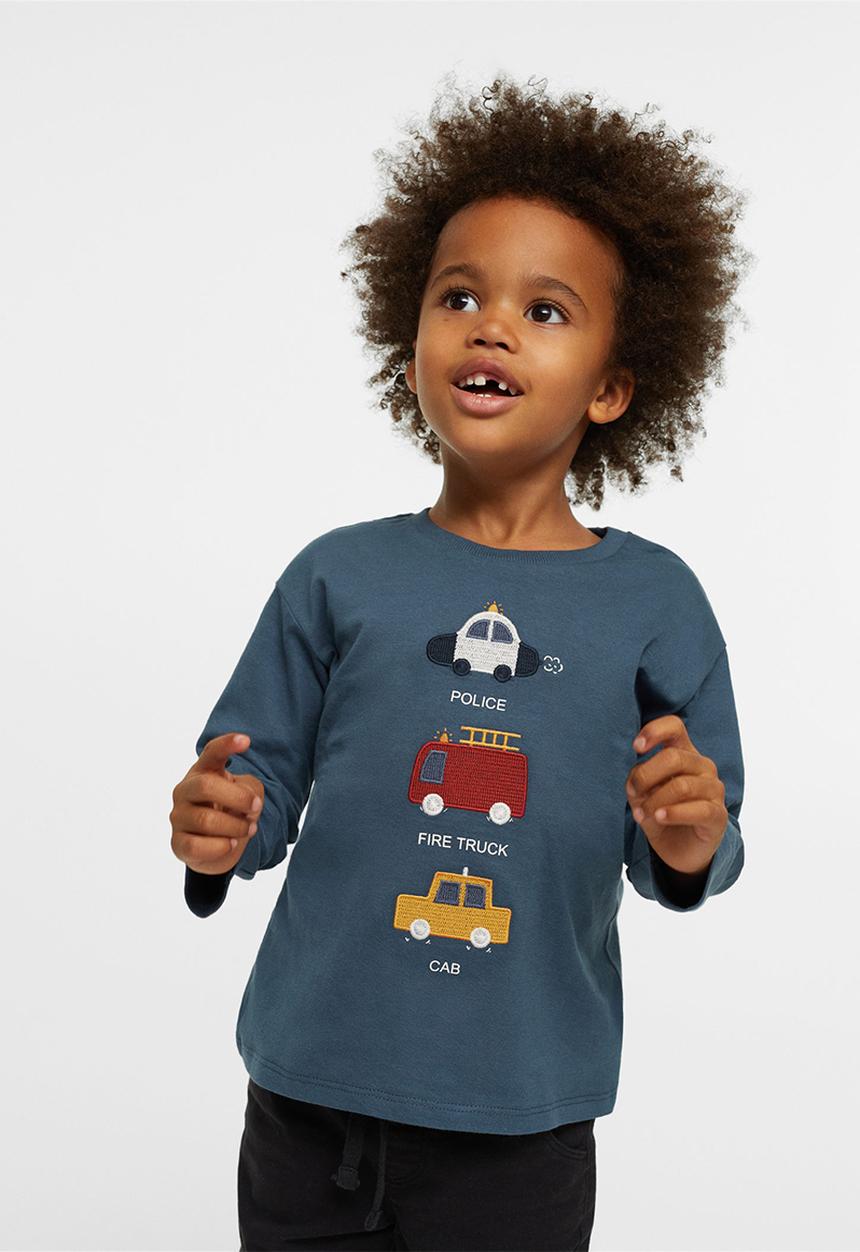 MANGO - T-shirt  three - blue