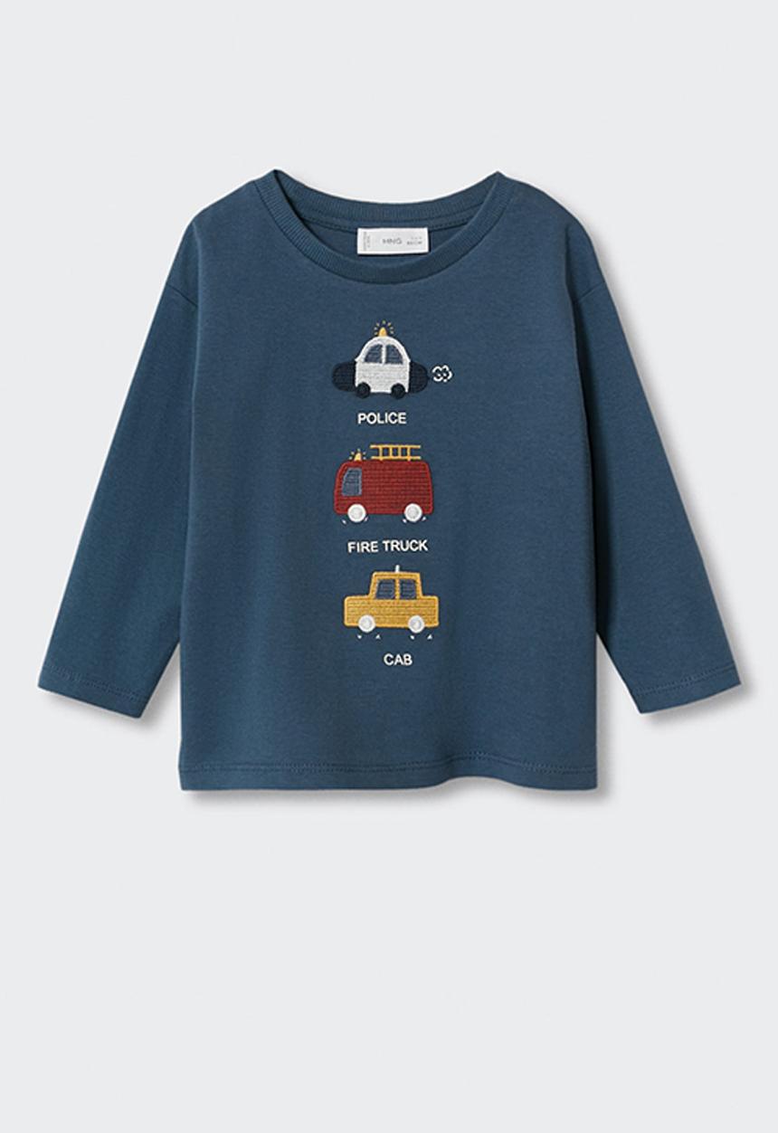 MANGO - T-shirt  three - blue
