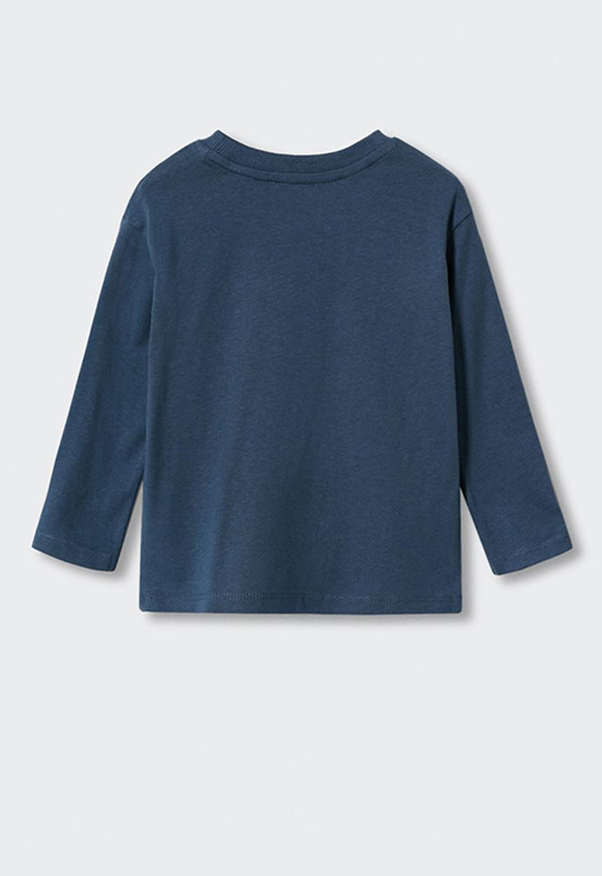 MANGO - T-shirt  build - navy