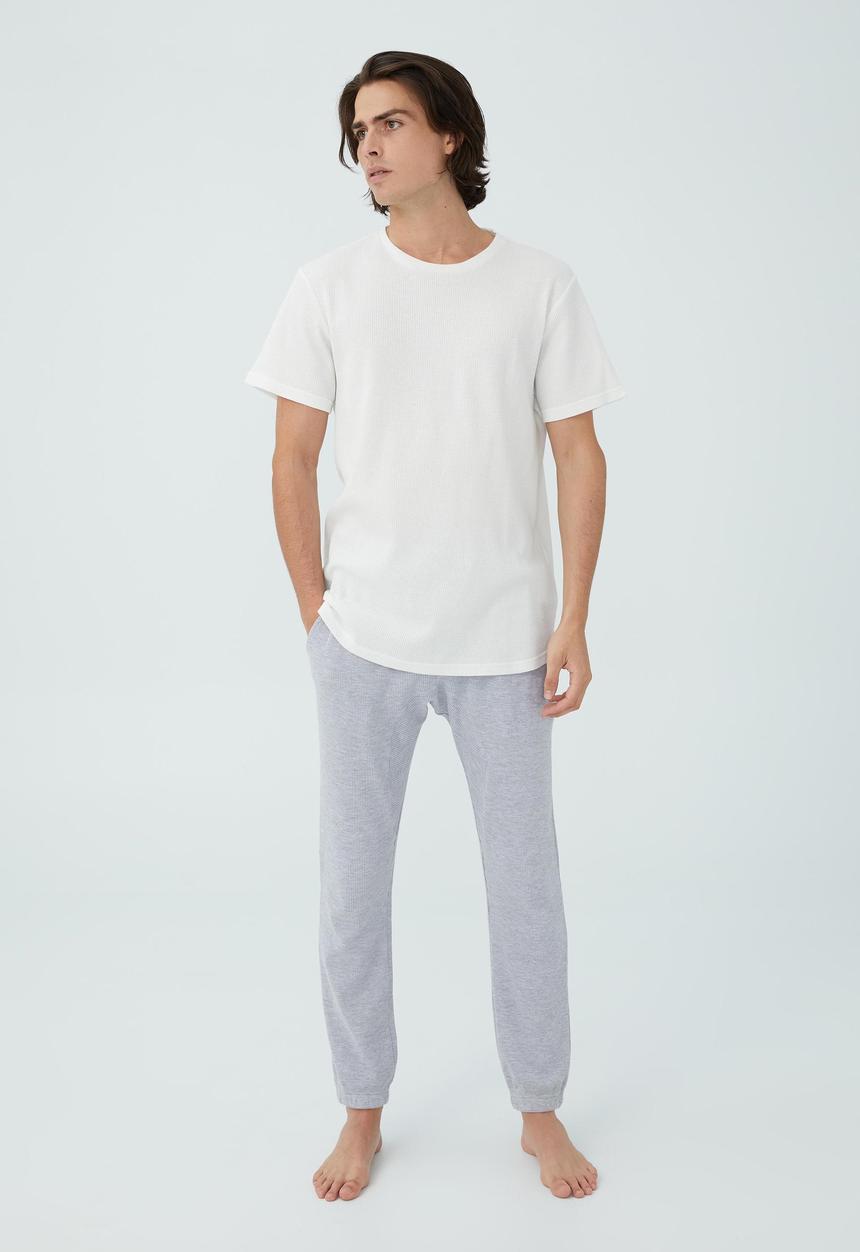 Cotton On - Lounge pant - light grey marle waffle
