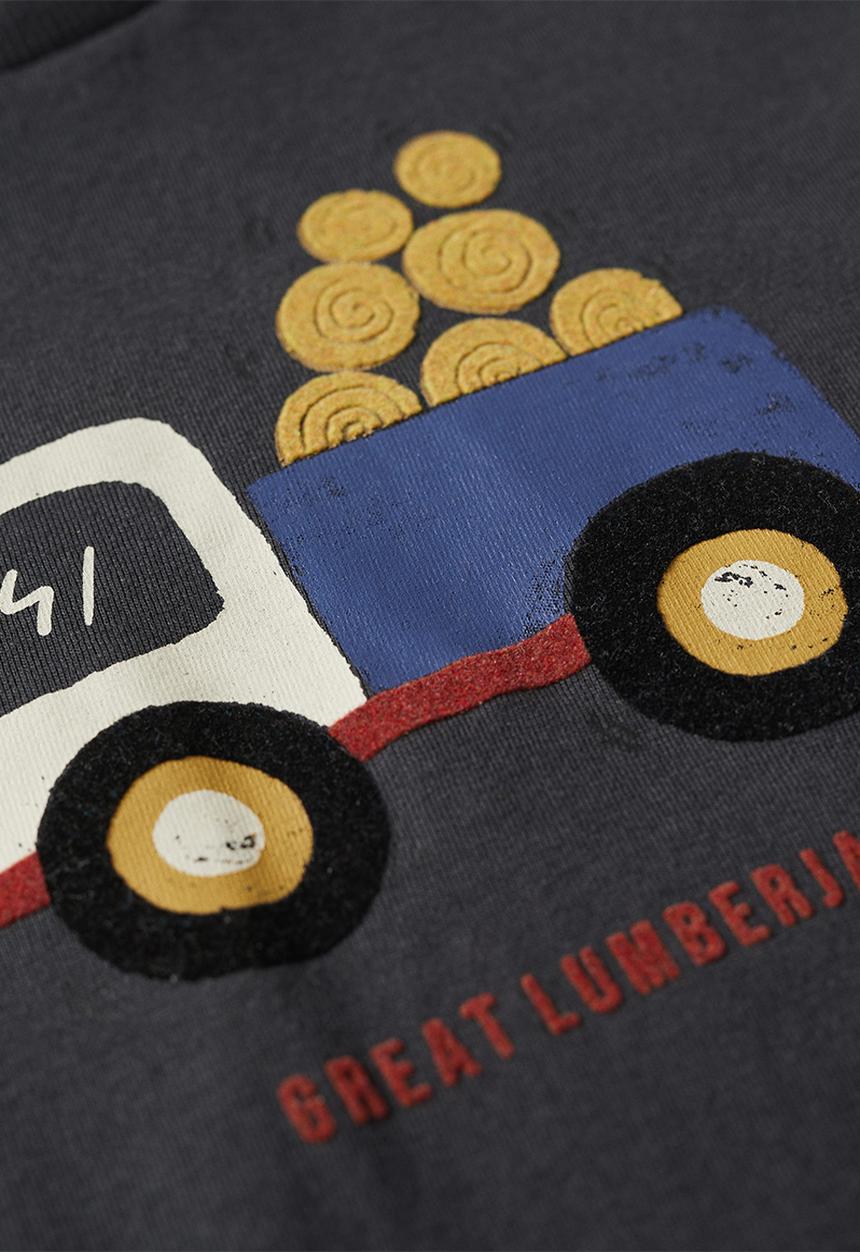 MANGO - T-shirt  montana - charcoal