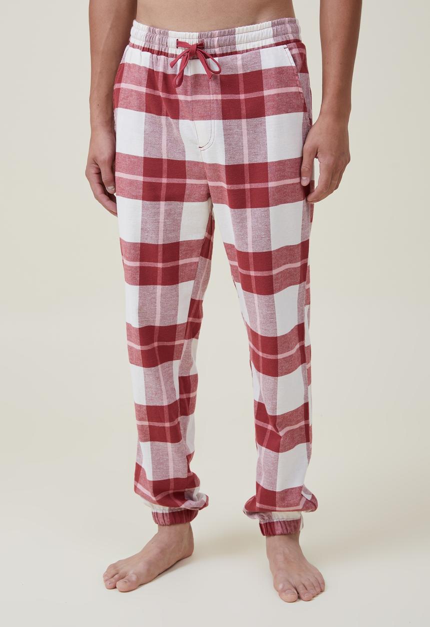 Cotton On - Lounge pant - red & vintage white check