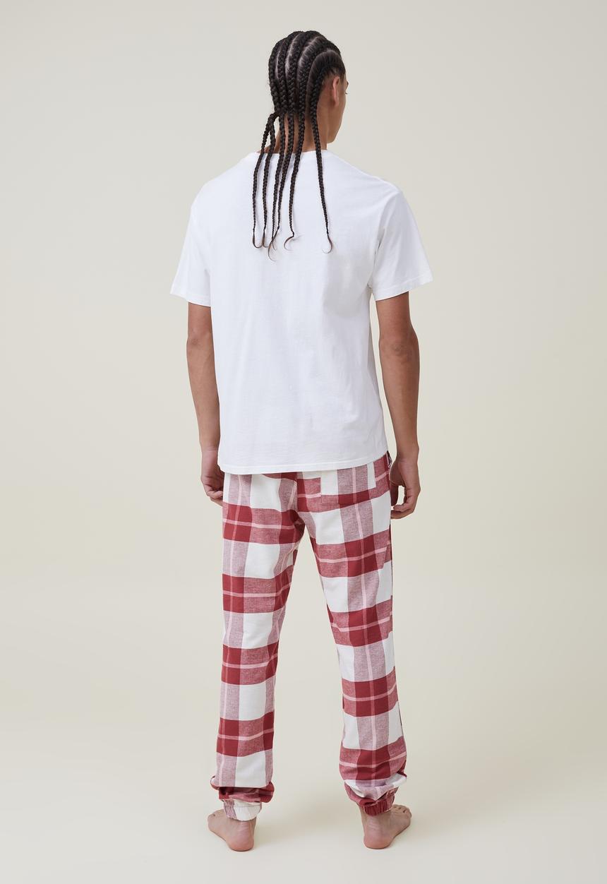 Cotton On - Lounge pant - red & vintage white check