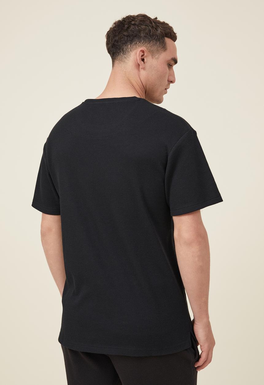 Cotton On - Lounge T-shirt - black waffle