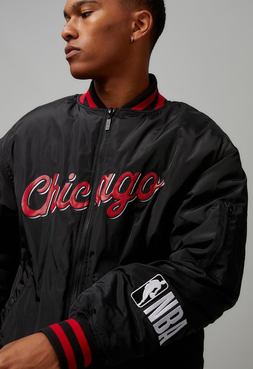 Factorie - NBA bomber jacket - lcn nba chicago bulls/black red
