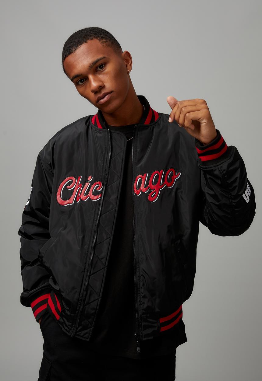 Factorie - NBA bomber jacket - lcn nba chicago bulls/black red