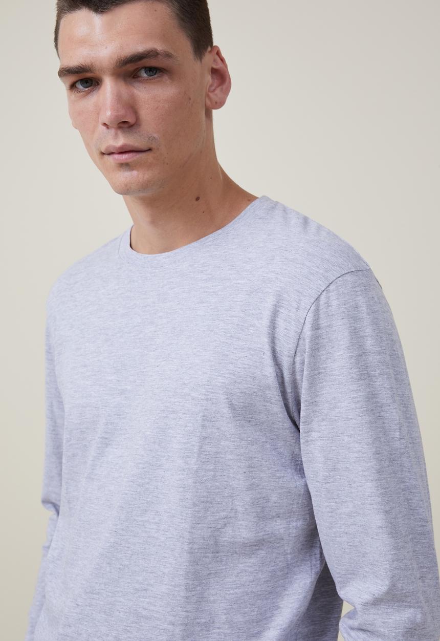 Cotton On - Organic long sleeve T-shirt - light grey marle