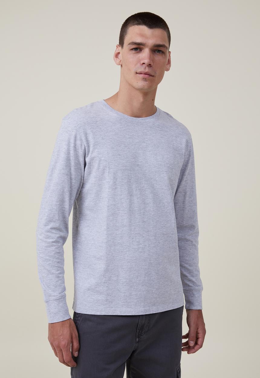 Cotton On - Organic long sleeve T-shirt - light grey marle