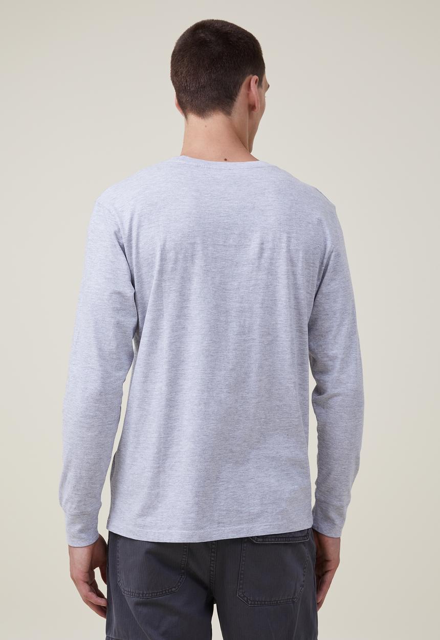 Cotton On - Organic long sleeve T-shirt - light grey marle