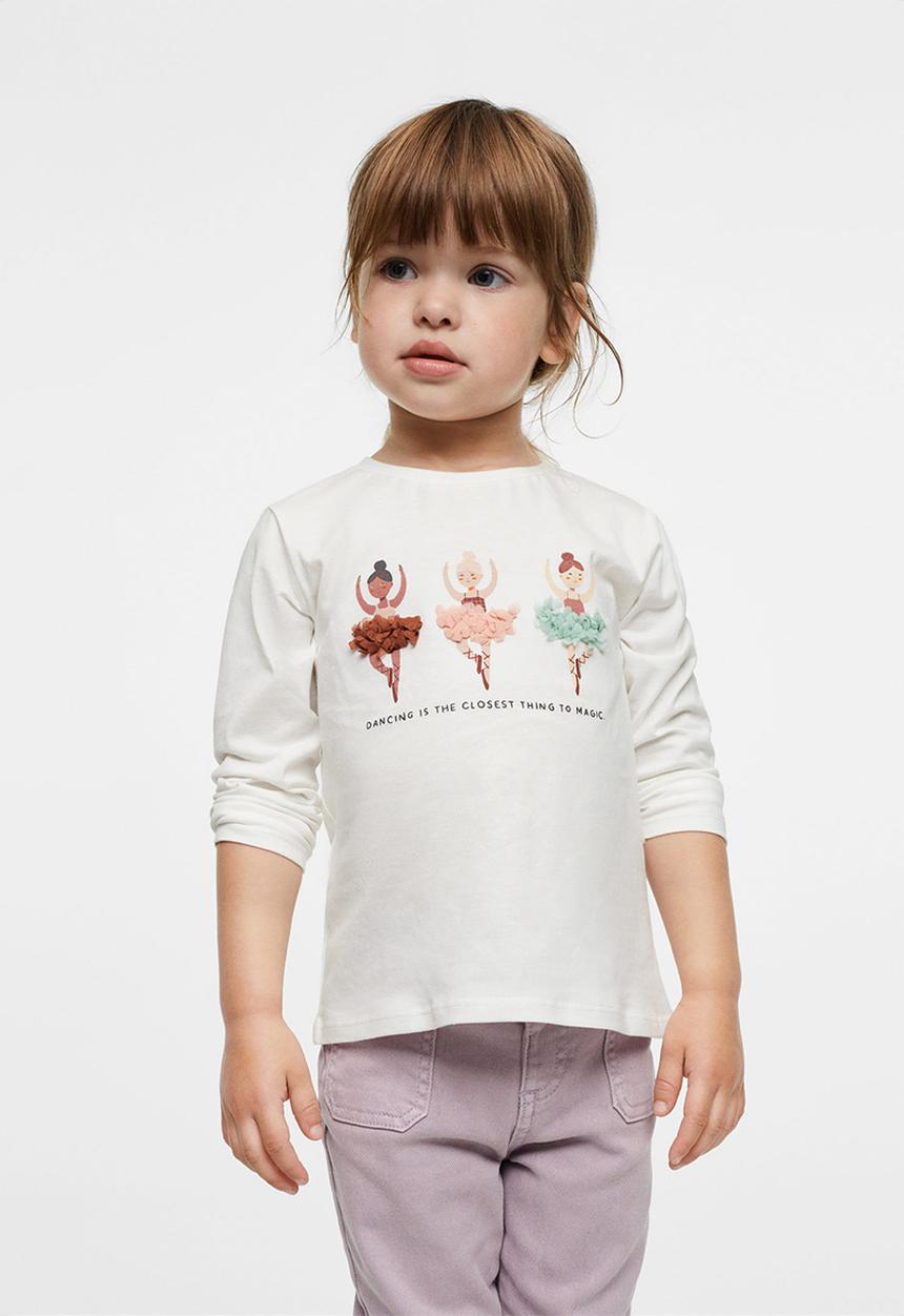 MANGO - T-shirt  ballet - white