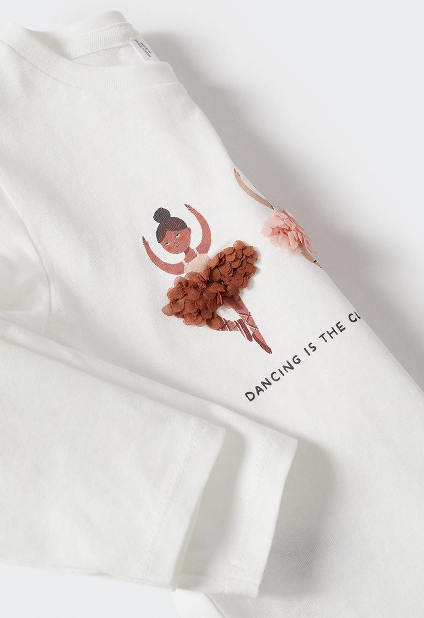 MANGO - T-shirt  ballet - white