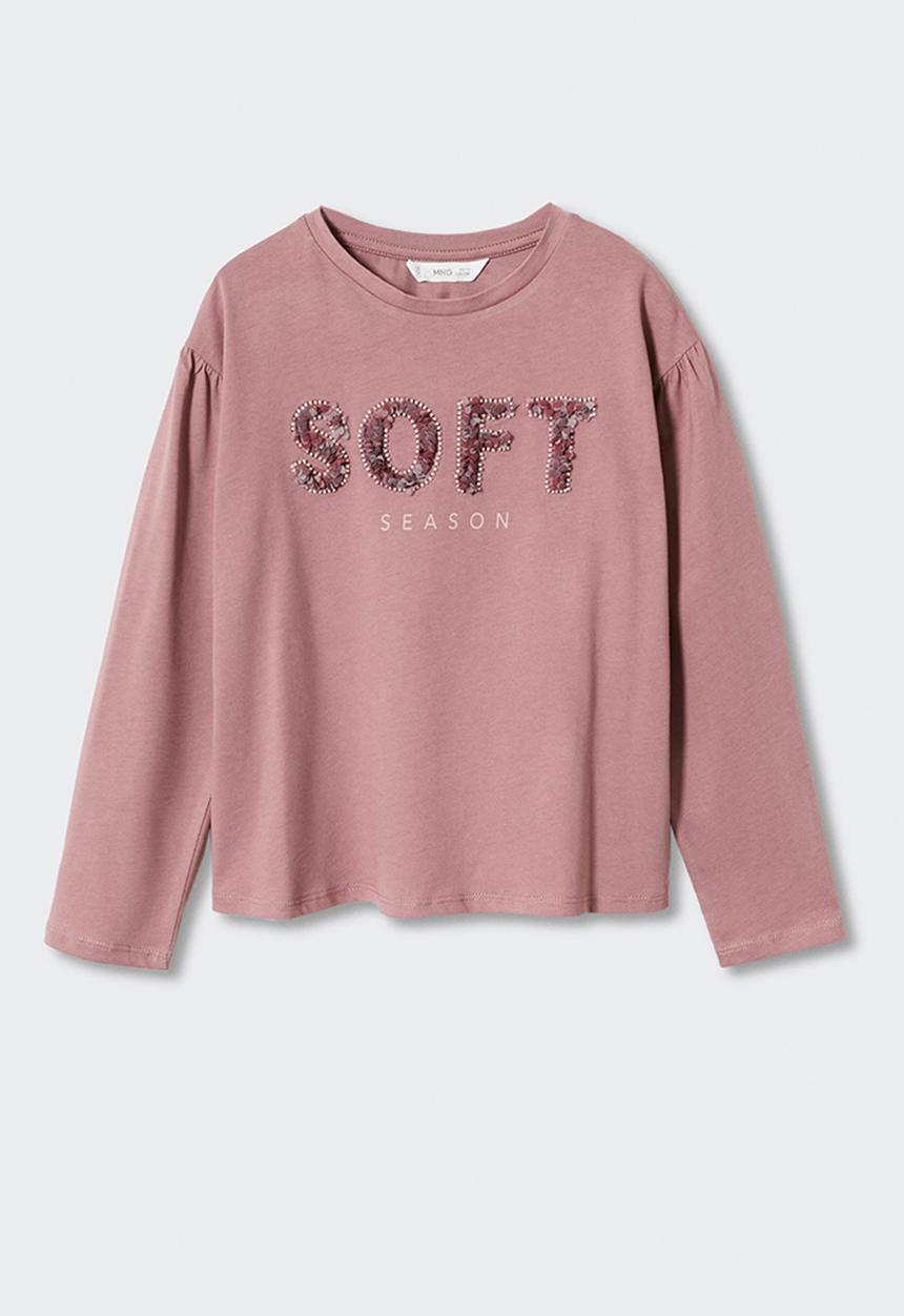 MANGO - T-shirt softy - pink
