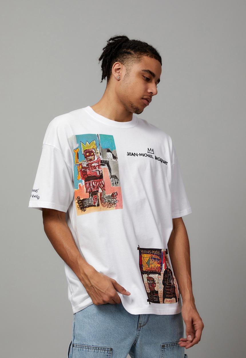 Factorie - Oversized basquiat T-shirt - lcn bsq white/basquiat gallery