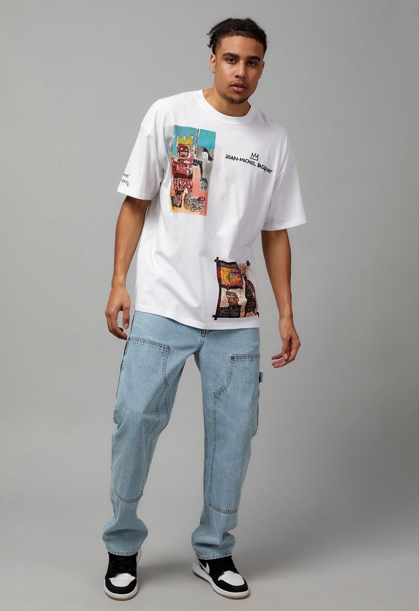Factorie - Oversized basquiat T-shirt - lcn bsq white/basquiat gallery