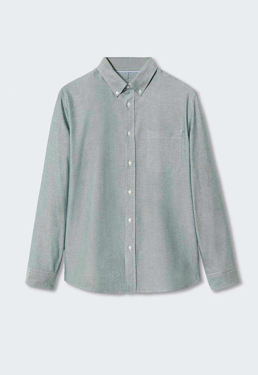 MANGO - Shirt oxford - green