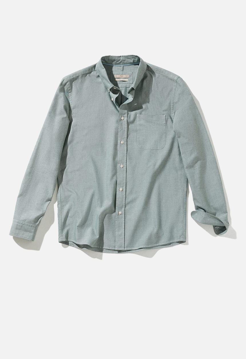 MANGO - Shirt oxford - green