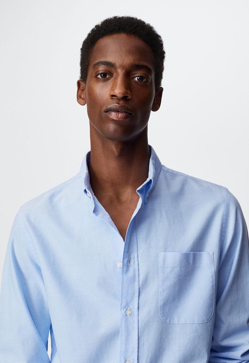 MANGO - Shirt oxford - blue