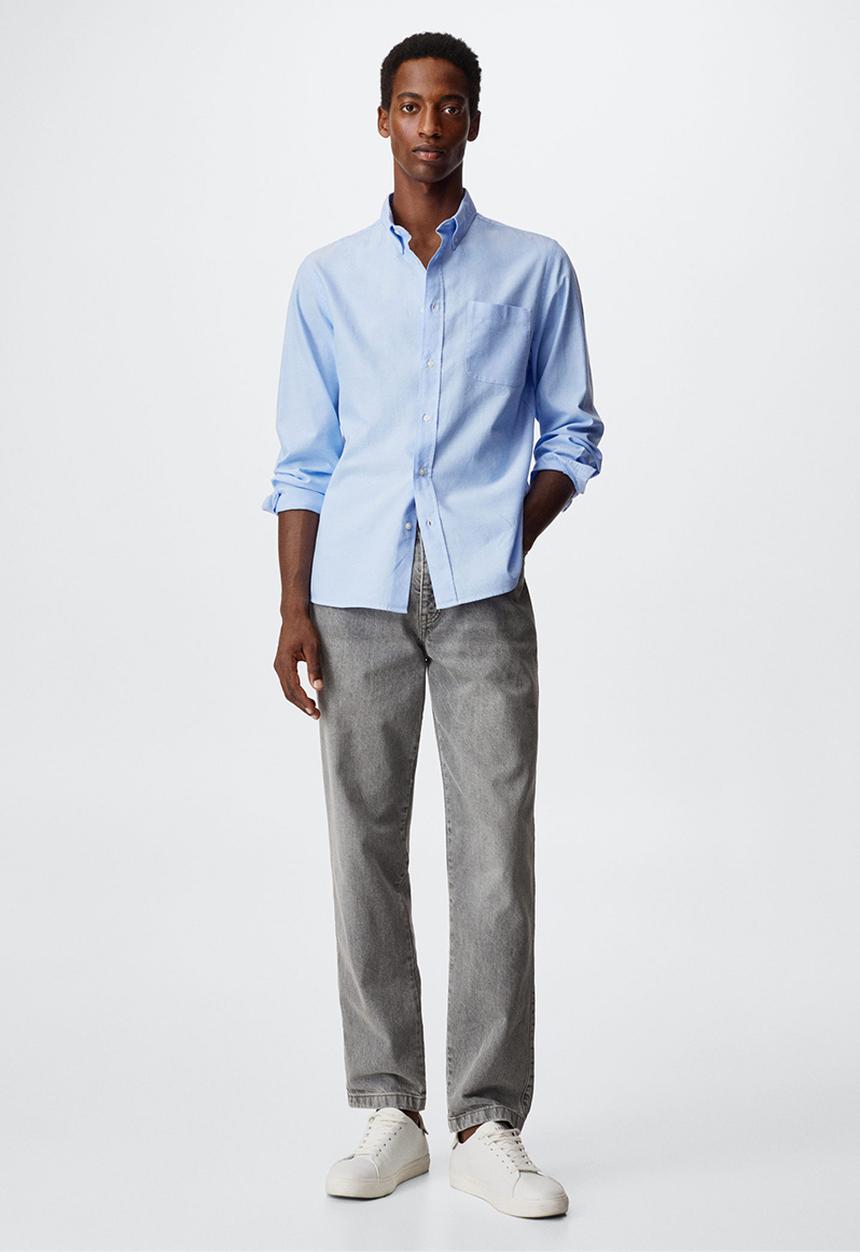 MANGO - Shirt oxford - blue