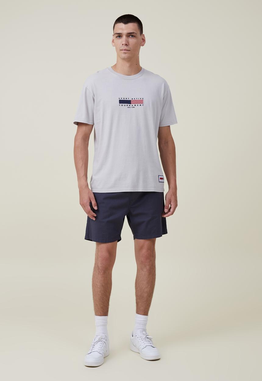 Cotton On - Premium loose fit classic T-shirt - gunpowder grey/sport active